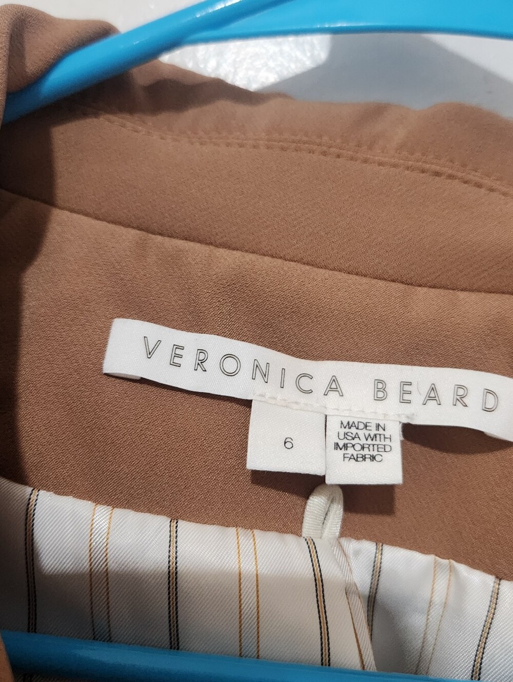Veronica Beard Miller Dickey Jacket Beige  Size 6 With Matching Pants Size 8 - Picture 9 of 11